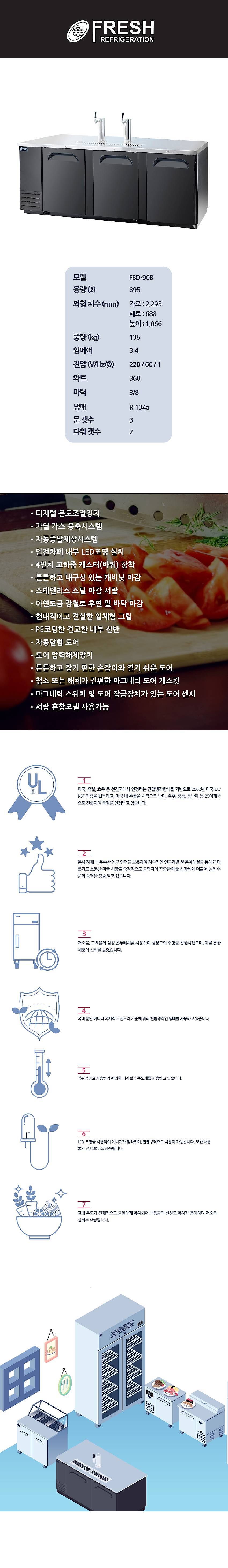 간냉 디스펜서형 맥주냉장고 (FBD-90B)_상세페이지