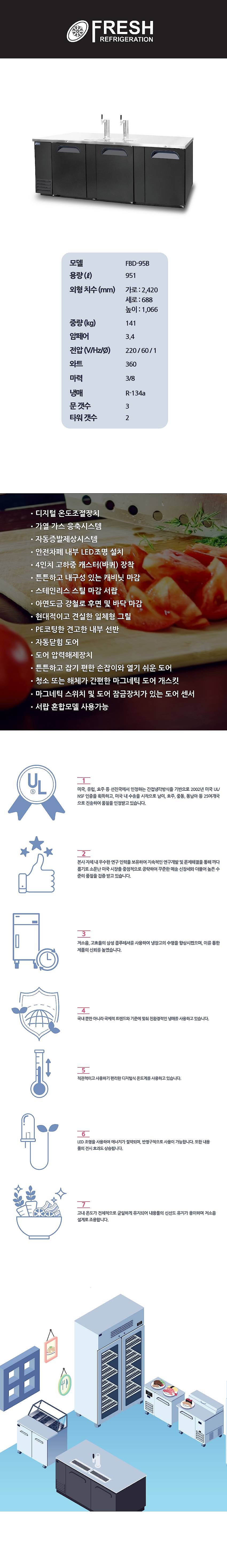 간냉 디스펜서형 맥주냉장고 (FBD-95B)_상세페이지