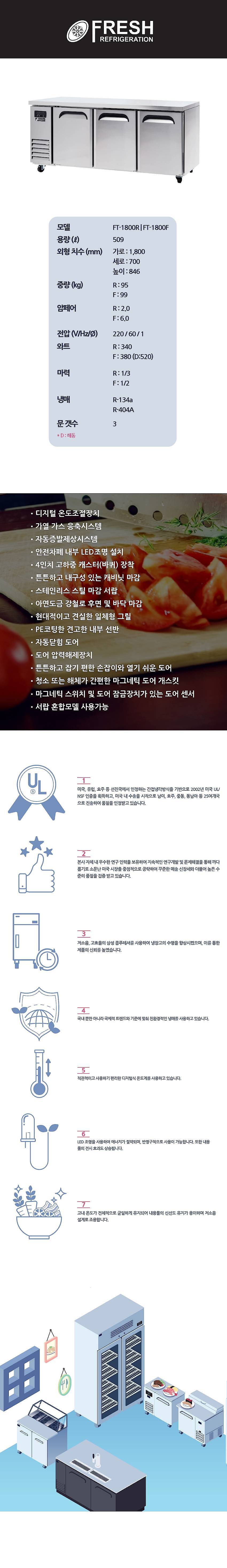 간냉 테이블냉동고 (FT-1800F)_상세페이지