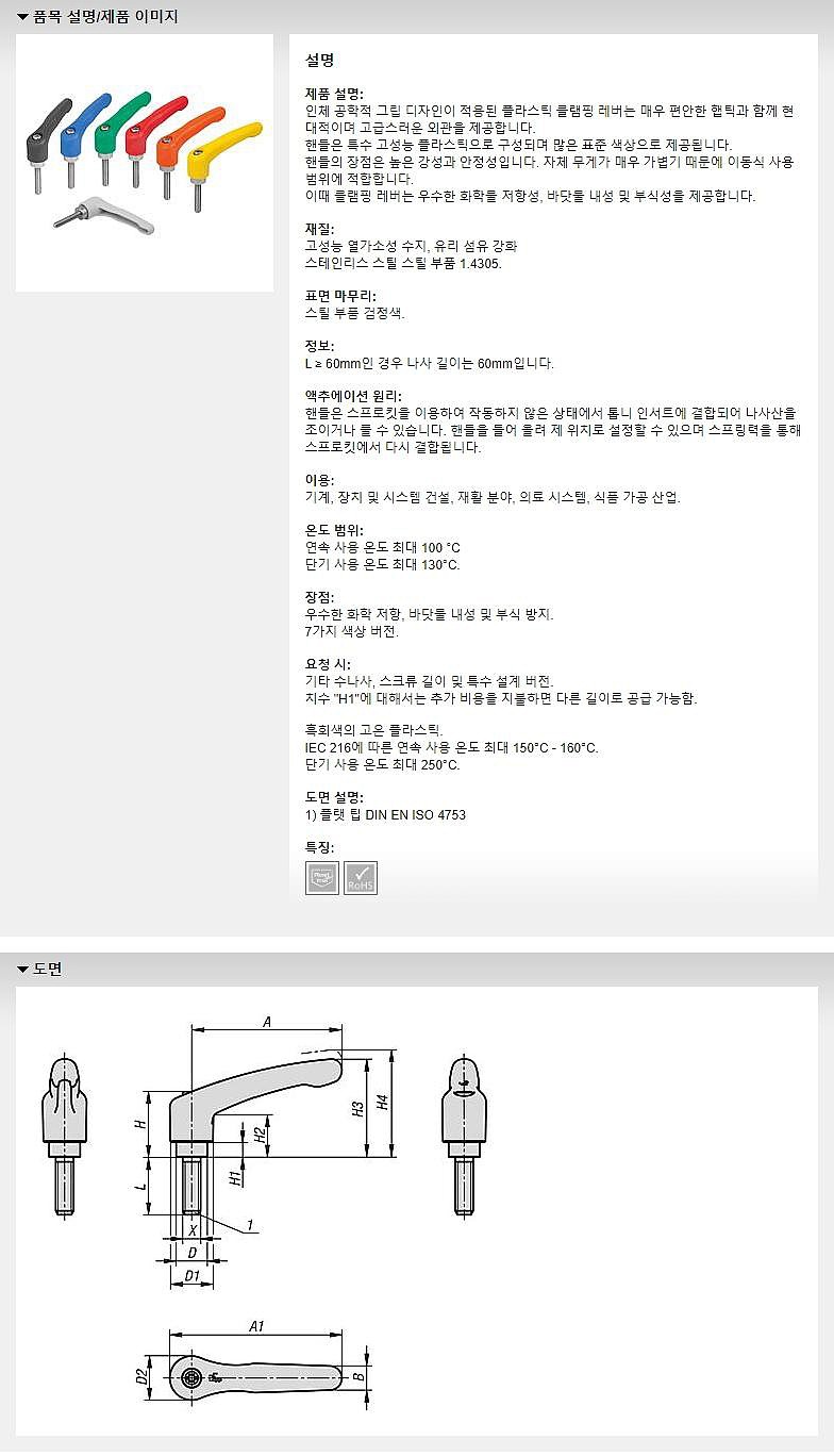 수나사 크램핑 레버 (K1701_신호등 빨강)_상세페이지