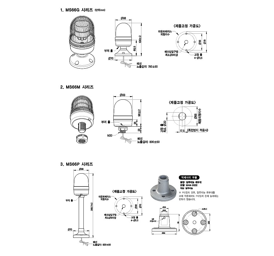 LED 시그널 표시등 (MS66P Series)_상세페이지