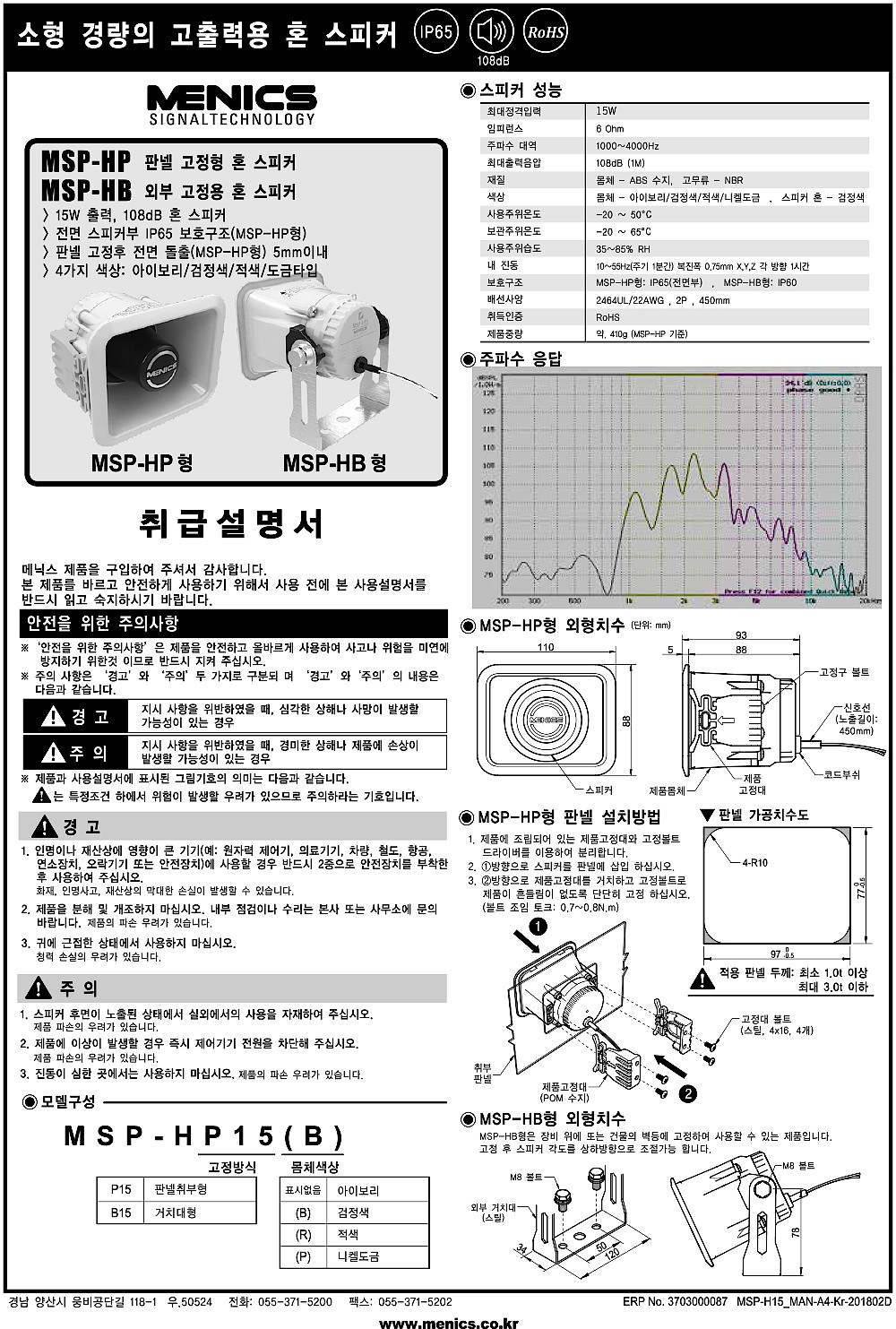 혼 스피커 (MSP-H Series)_상세페이지