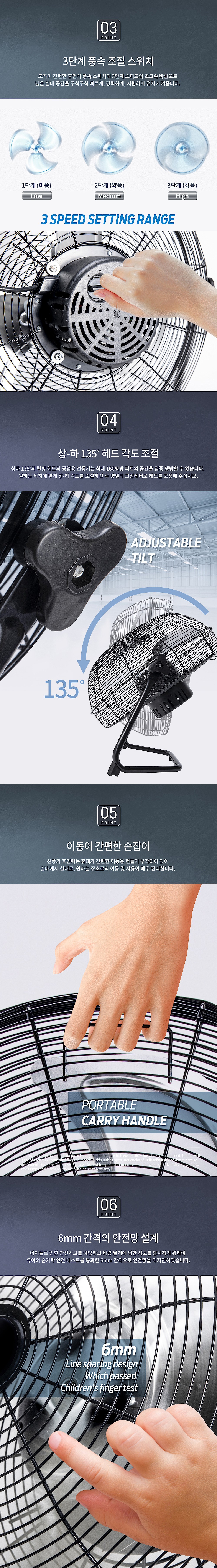 20인치 회전형 공업용 선풍기 (KRF-302D)_상세페이지