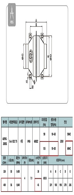 올스텐 내압방폭 인라인팬_상세페이지