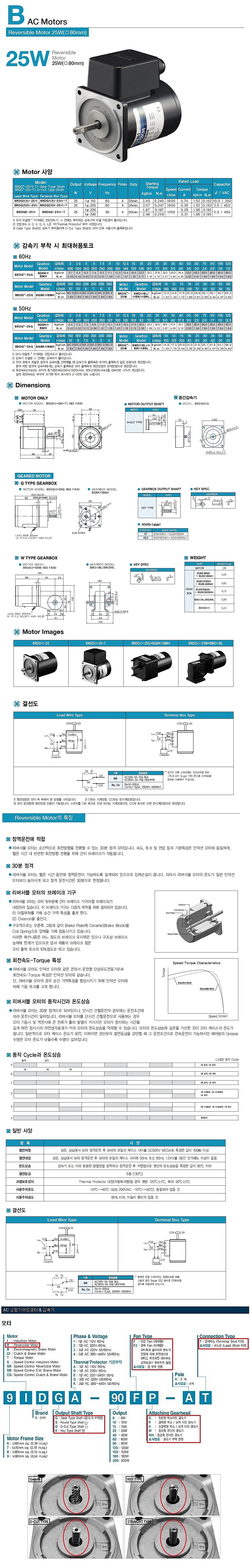 단자 박스 리버서블 모터 (8RDS-T/25W)_상세페이지