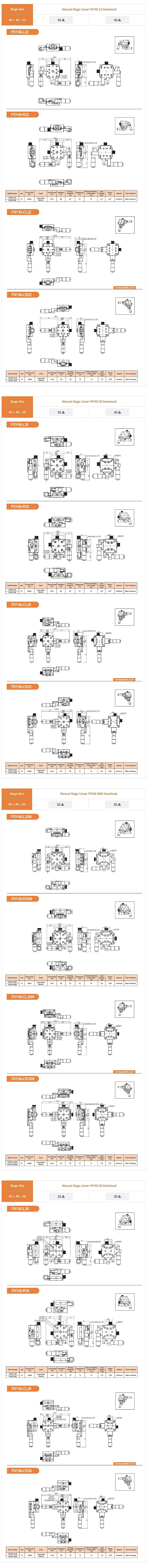XY축 매뉴얼 리니어 스테이지 (PXY)_상세페이지