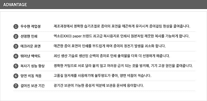 A4 복사용지 80g (1박스)_상세페이지