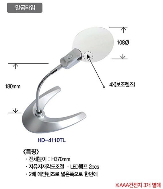 LED 스탠드 돋보기 (말굽타입)_상세페이지