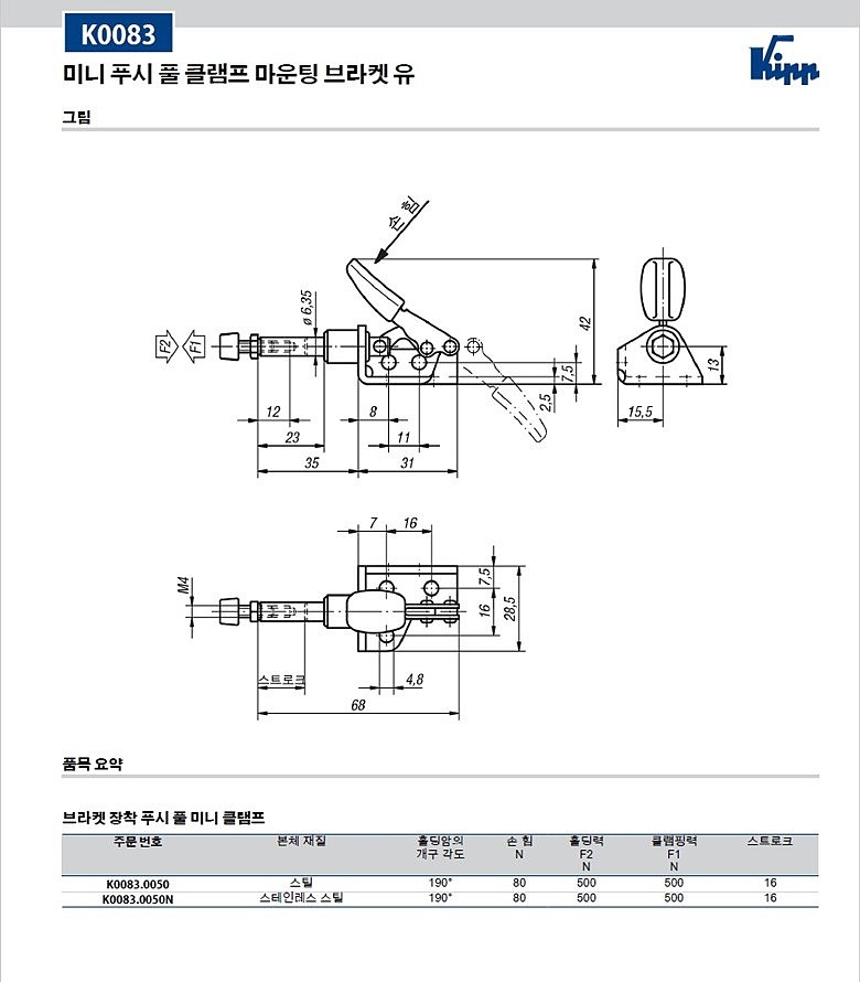 미니 푸시 풀 클램프 (K0083)_상세페이지