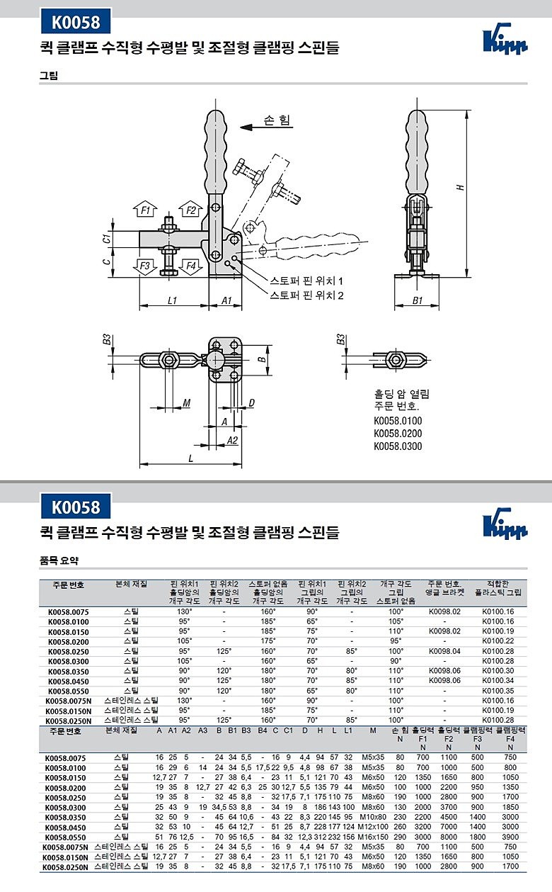 퀵 클램프 수직형 (K0058)_상세페이지