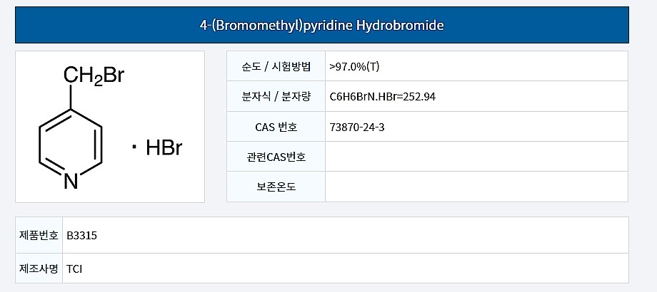 4-(Bromomethyl)pyridine Hydrobromide_상세페이지