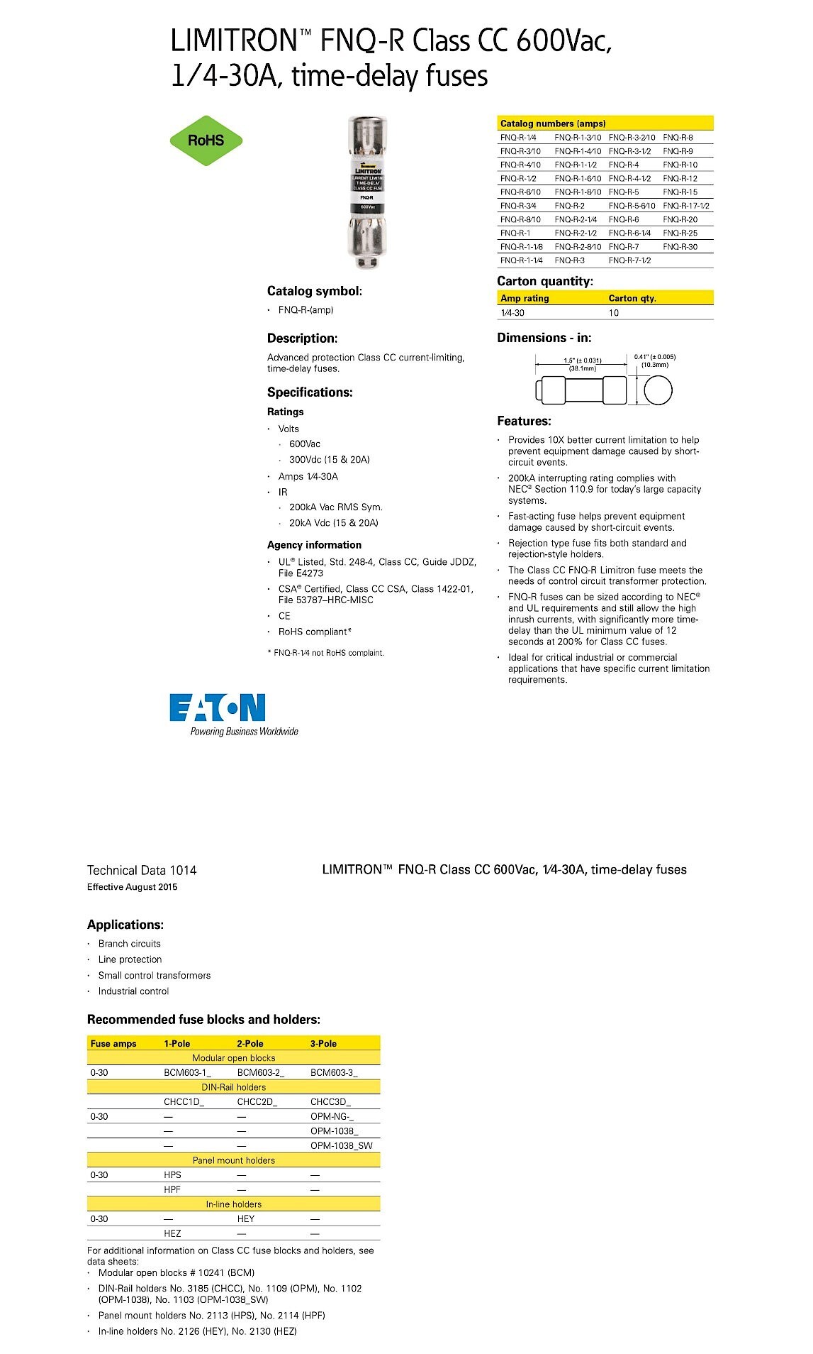 CC-TRON 퓨즈(FNQ)_상세페이지
