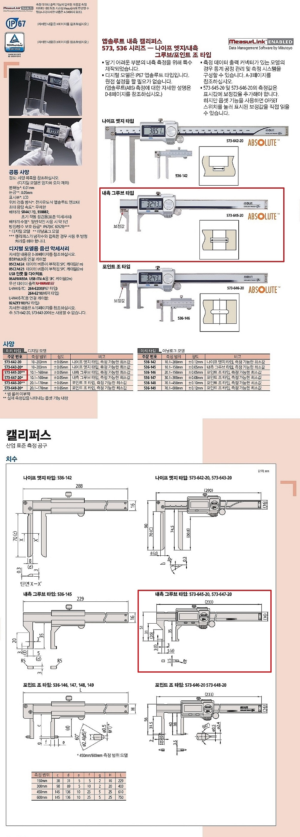 내경 그루브 디지매틱 캘리퍼스 (573 Series / ABS)_상세페이지