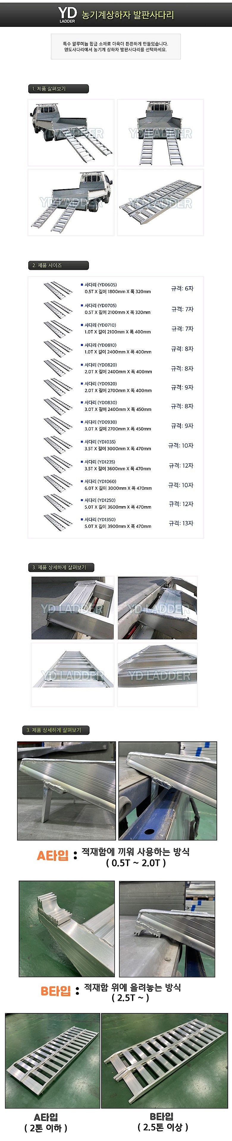 농기계상하차 발판 사다리_상세페이지
