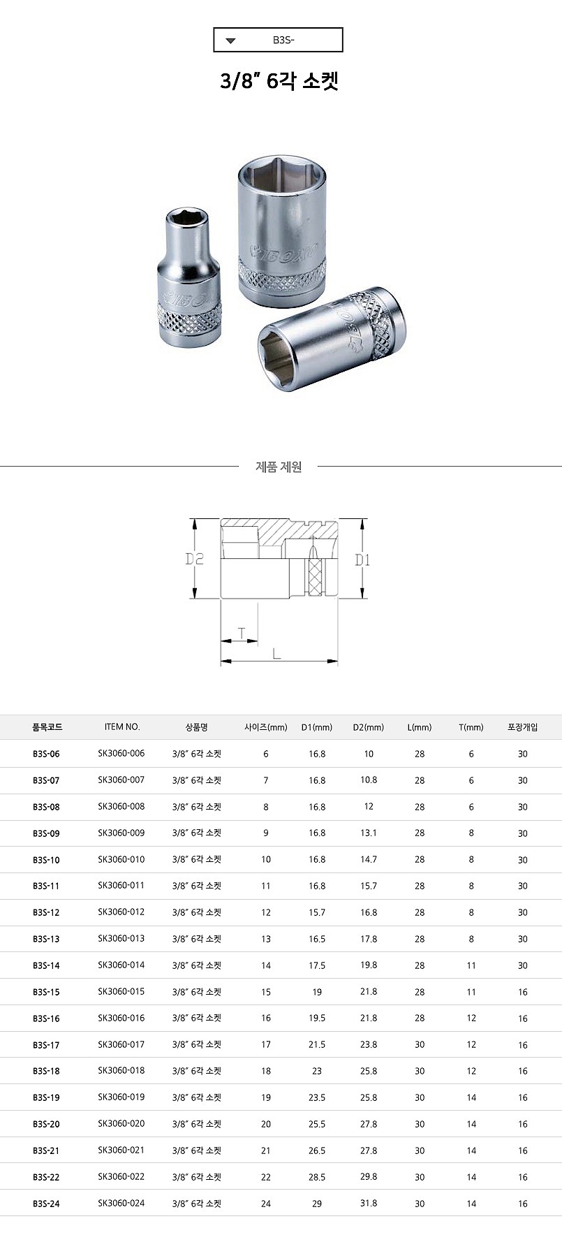 3/8인치 6각 핸드소켓 (B3S)_상세페이지