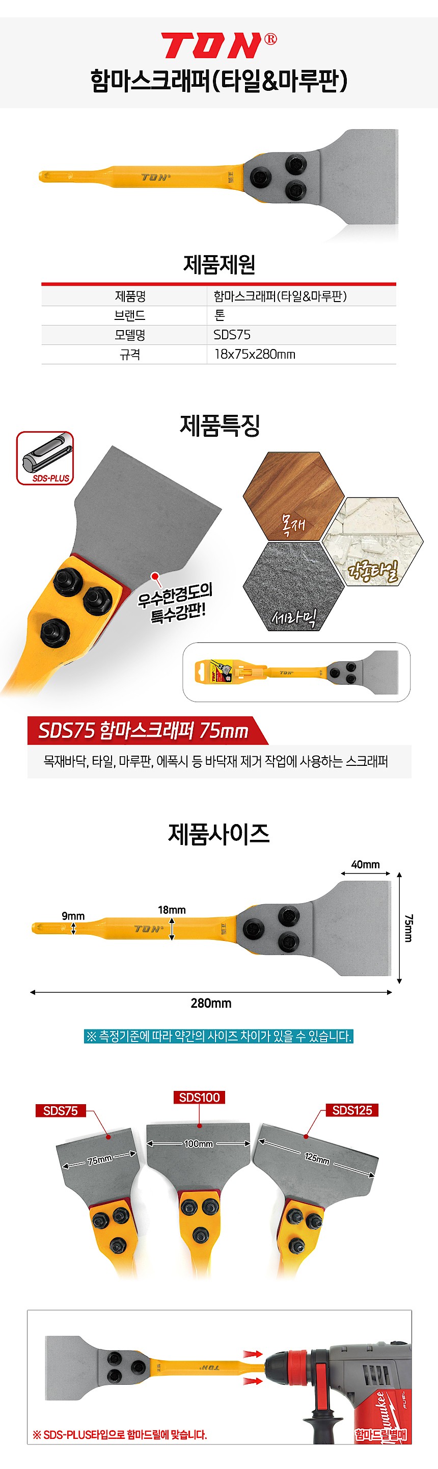 SDS PLUS 와이드 플랫 치즐_상세페이지