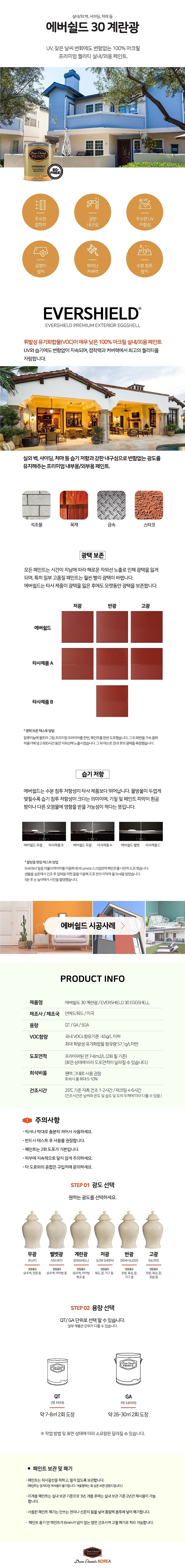 에버쉴드 외부용 계란광 페인트 (블루 계열)_상세페이지