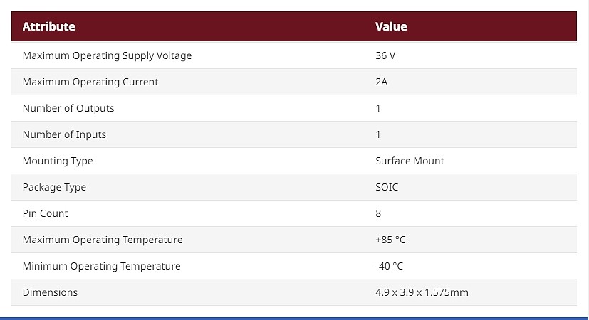 onsemi FPF2701MX Power Switch IC 8-Pin, SOIC_상세페이지