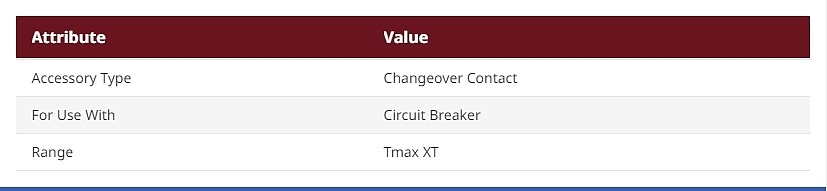 Tmax XT Changeover Contact for use with Circuit Breaker (1SDA066433R1 AUX-C 2Q+1SY 250V XT1..XT4)_상세페이지