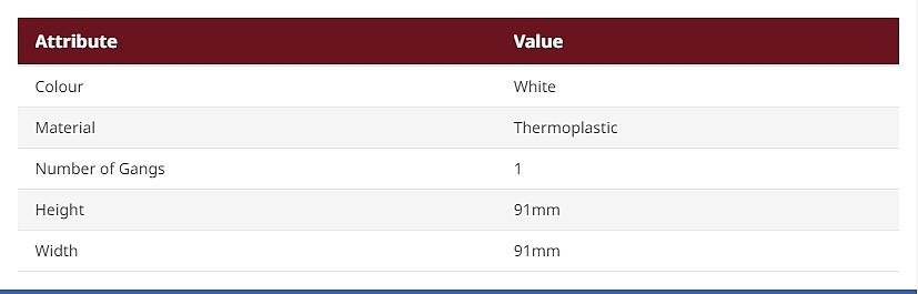 Busch Jaeger - White 1 Blanking Plate (2101-32)_상세페이지