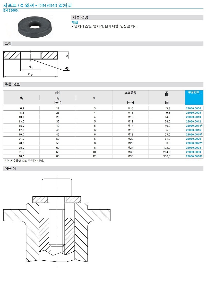 샤프트 C 와셔 (DIN 6340 열처리)_상세페이지