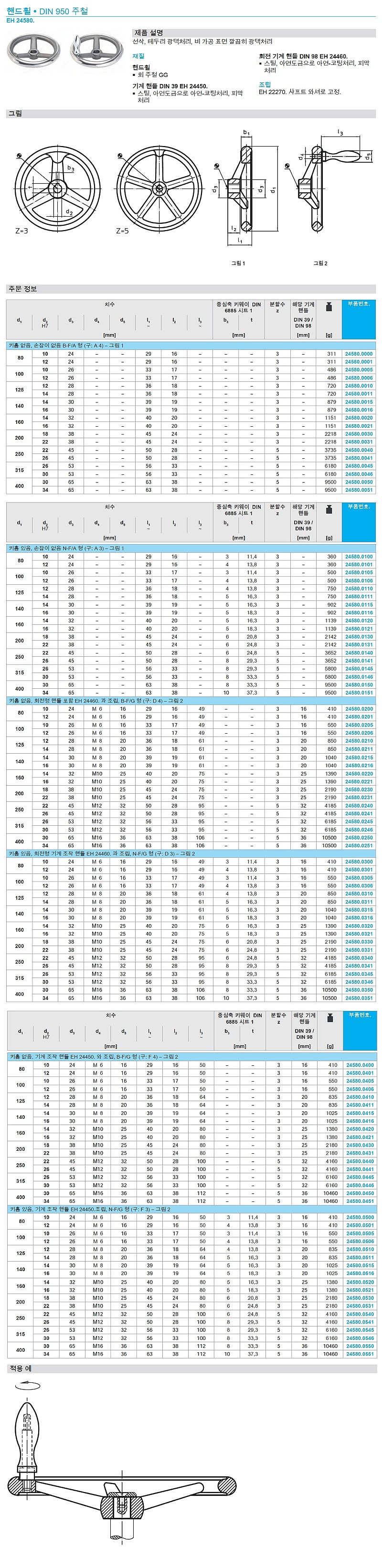 핸드휠 (DIN 950 주철)_상세페이지