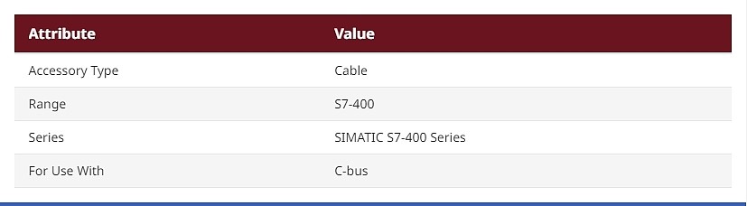 Cable for use with C-bus, SIMATIC S7-400 Series, S7-400 (6ES7468-1DB00-0AA0)_상세페이지