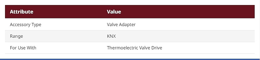 Adapter for use with Thermoelectric Valve Drive, KNX (2CDG120010R0011 VA/Z 50.1)_상세페이지