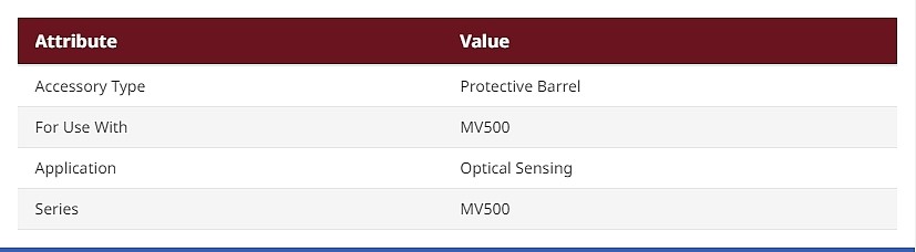 MV500 Series Protective Barrel for Use with MV500 (6GF35408AC31)_상세페이지