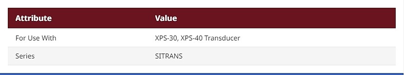 SITRANS Series for Use with XPS-30, XPS-40 Transducer (7ML1830-1AN)_상세페이지