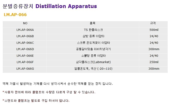 조인트연결형 분별증류장치 (LM.AP-066)_상세페이지