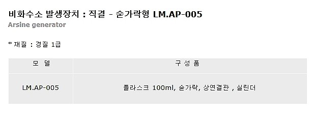비화수소 발생장치 (숟가락형 / LM.AP-005)_상세페이지