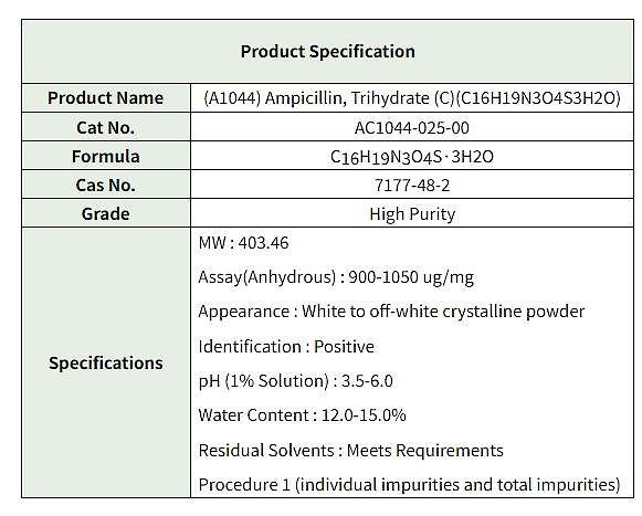 Ampicillin, Trihydrate (C) (견적문의)_상세페이지
