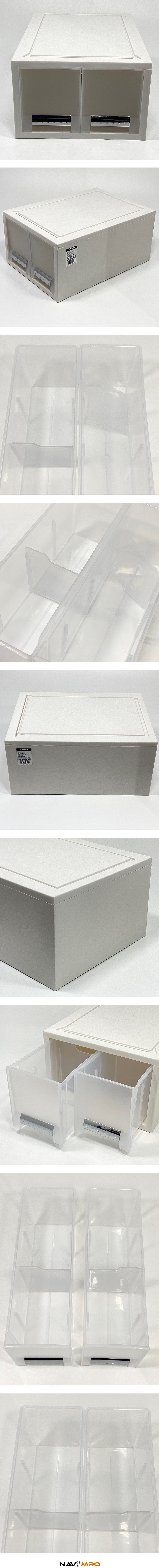 화인 화이트 스텝 서랍박스 27cm (트윈 1단)_상세페이지
