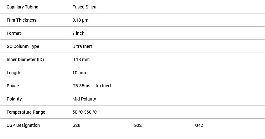 J&W DB-35ms Ultra Inert GC 컬럼 (7인치 케이지)_상세페이지