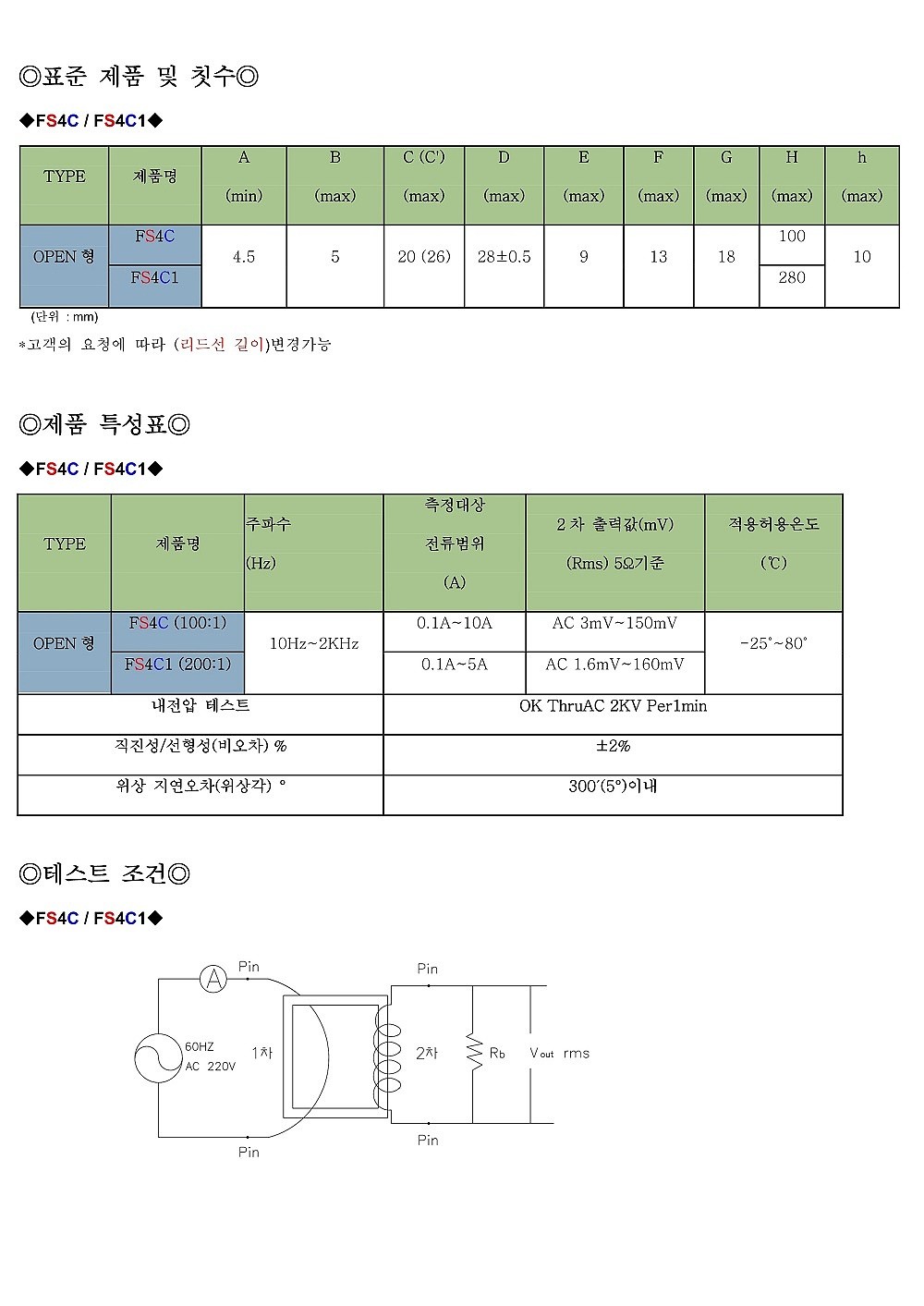 개폐형 전류센서 (FS4C)_상세페이지