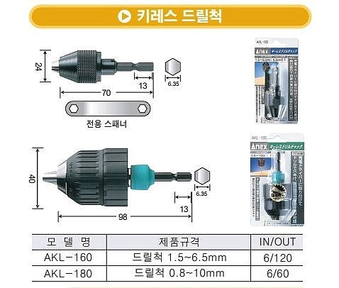 키레스 척 (6각생크 AKL-160, 180)_상세페이지