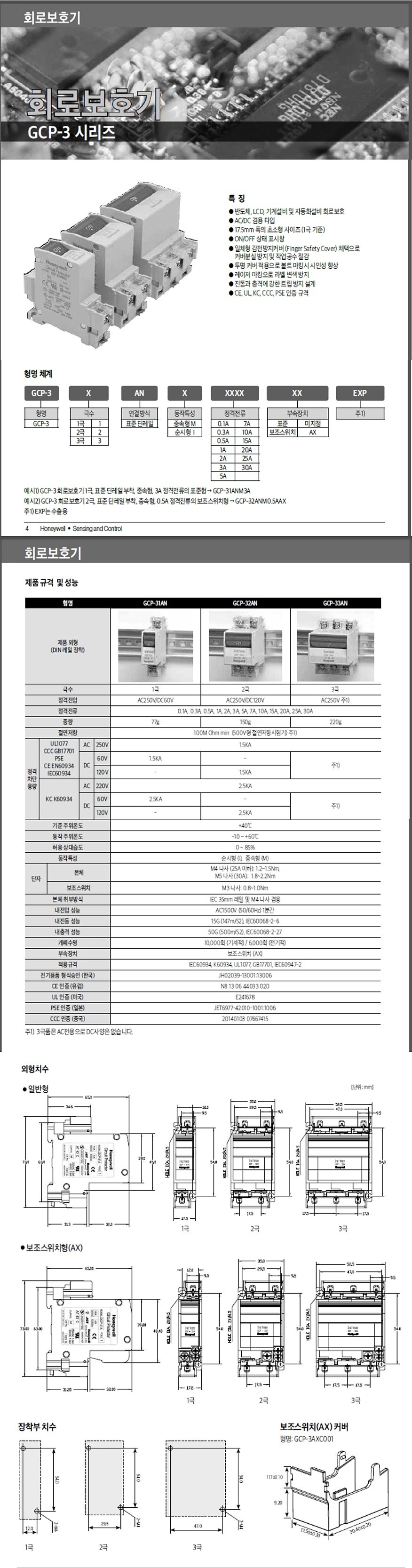 종속형 회로보호기(GCP-3 AN Series, 30AF)_상세페이지