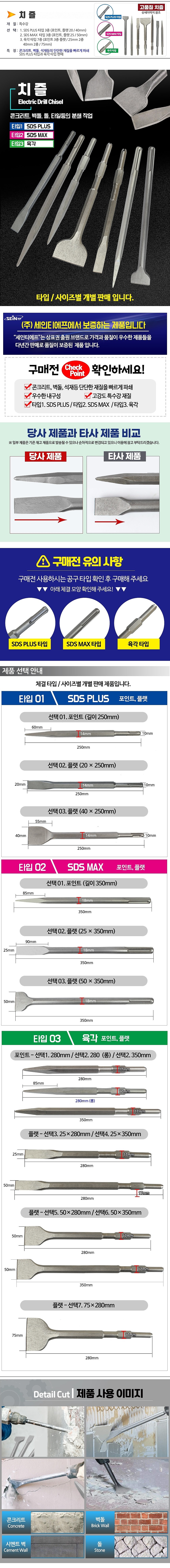 SDS PLUS 플랫 치즐_상세페이지