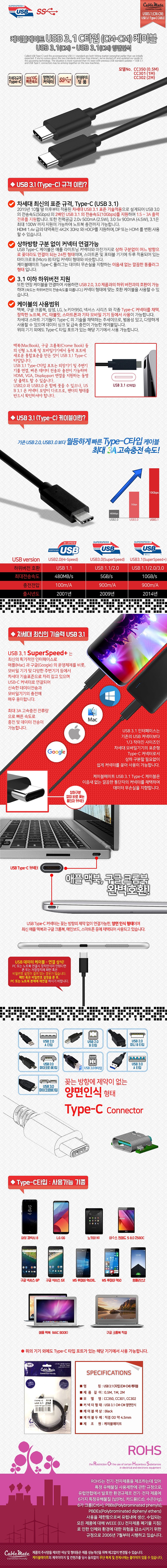 USB C타입 to C 케이블 (CC30)_상세페이지