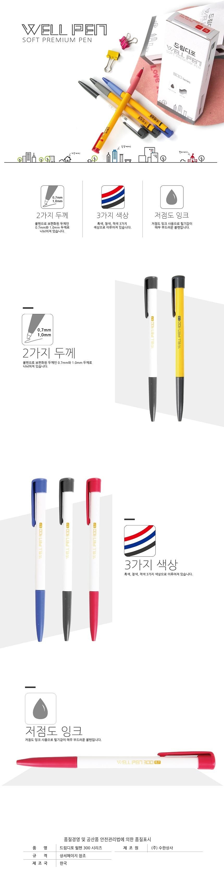 웰펜 300시리즈 볼펜_상세페이지
