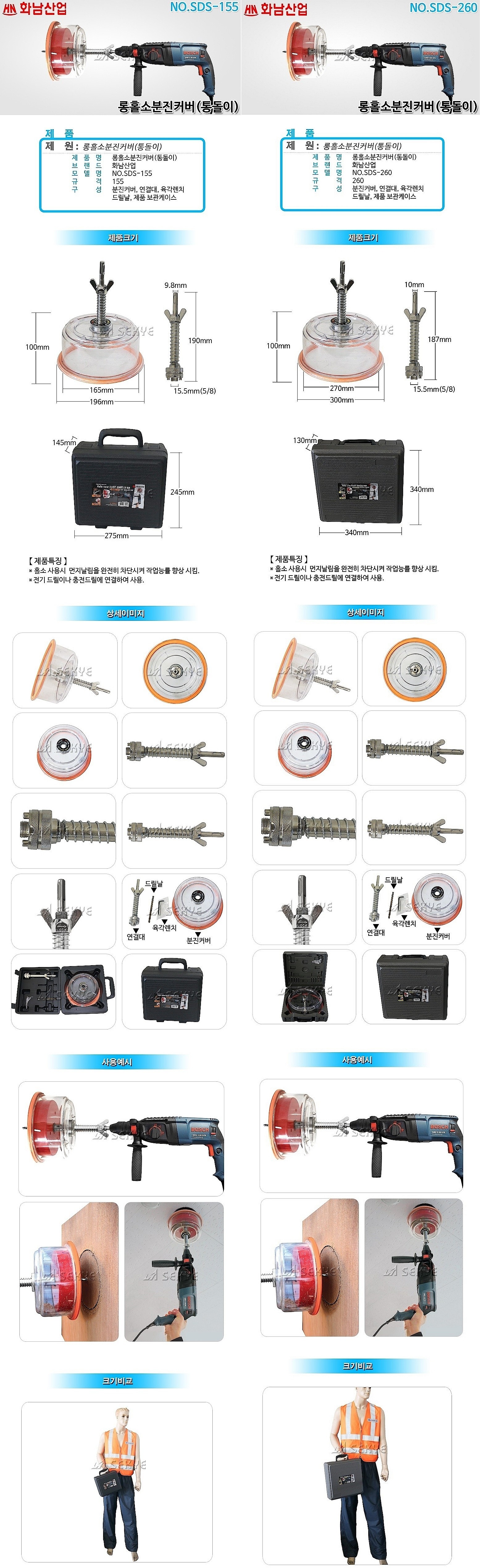 바이메탈 홀쏘 분진 커버 (SDS)_상세페이지