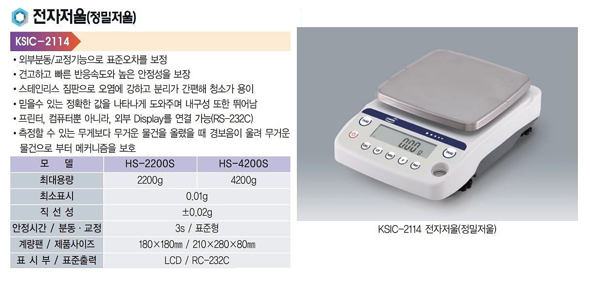 전자저울 (HS-2200S/HS-4200S)_상세페이지