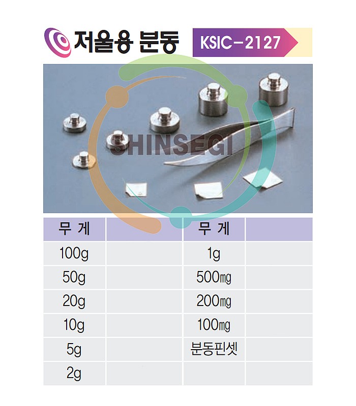 저울용 분동 (KSIC-2127)_상세페이지