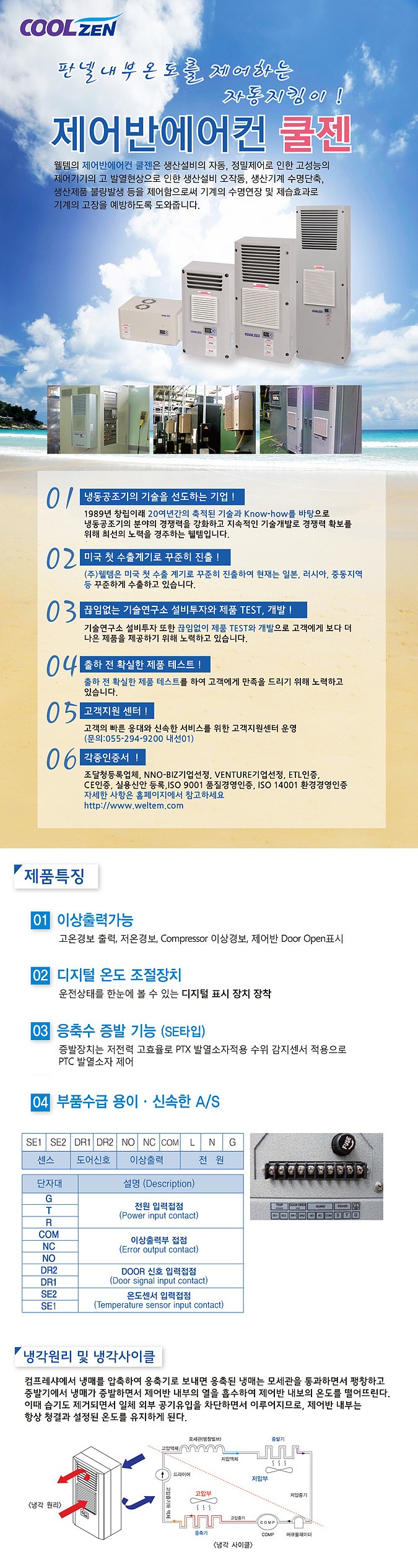 비증발식 제어반 에어컨 (WPA-500S)_상세페이지
