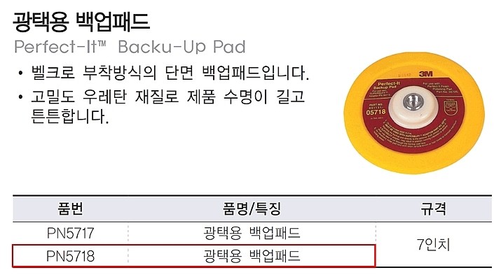 7인치 후킷 원형 광택기 백업 패드 (5718)_상세페이지