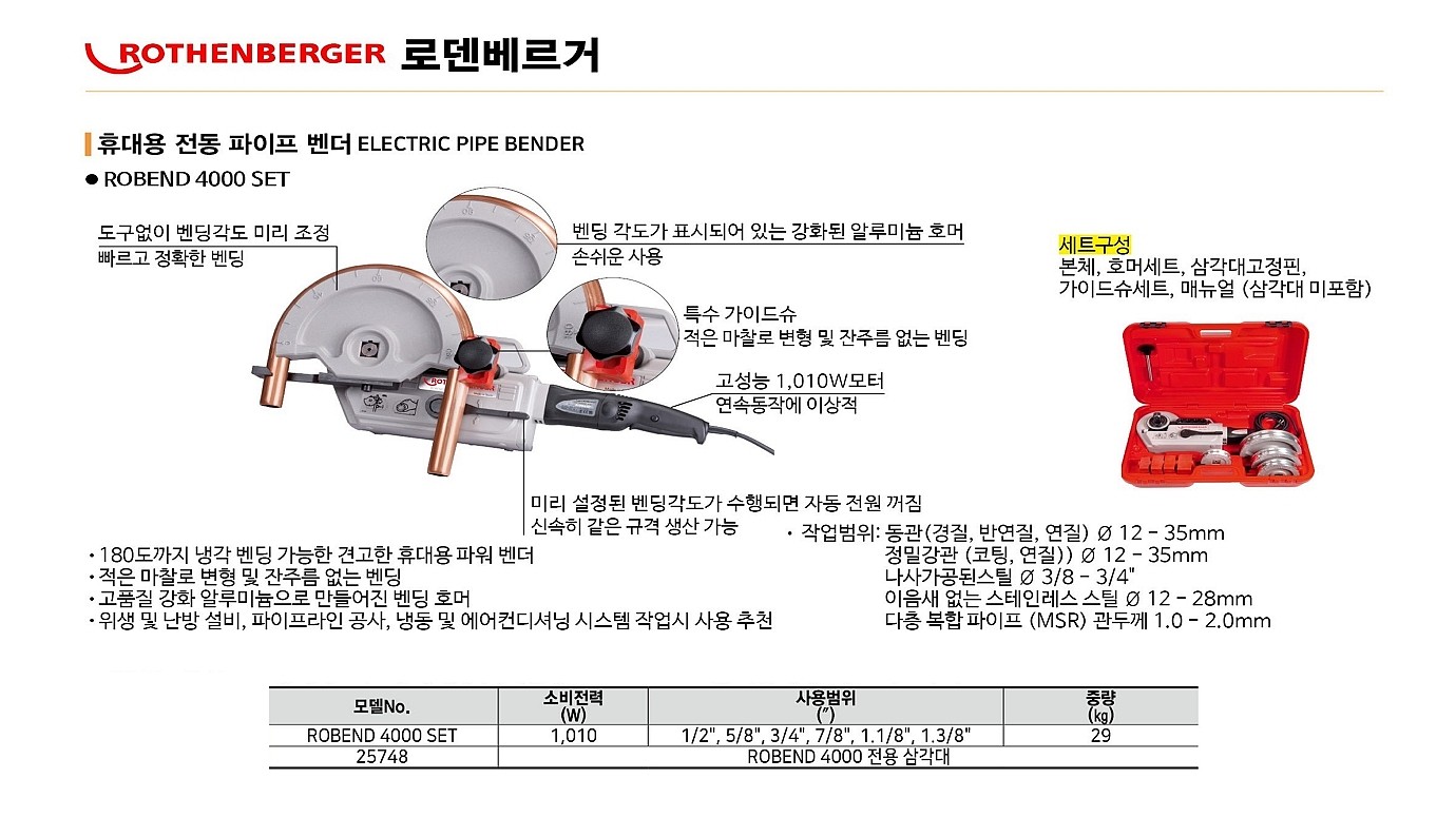 전기 파이프 밴더 (ROBEND 4000 SET)_상세페이지