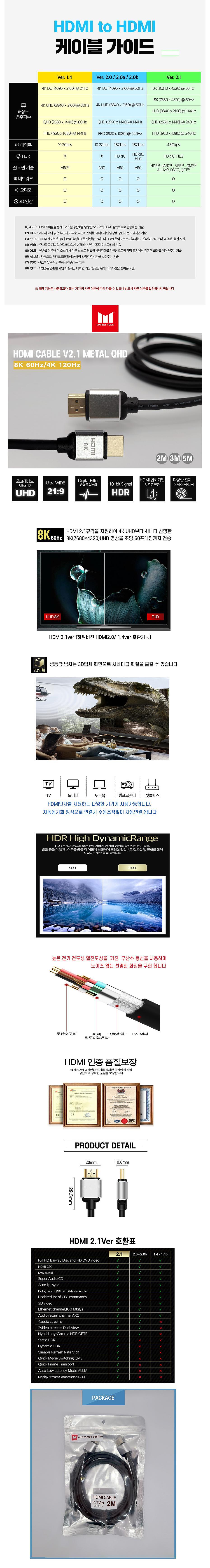 HDMI 2.1 케이블 (2M)_상세페이지