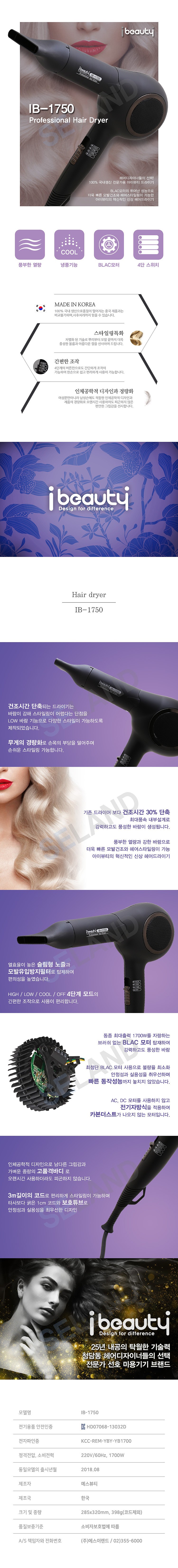 고성능 헤어 드라이기 (IB-1750)_상세페이지