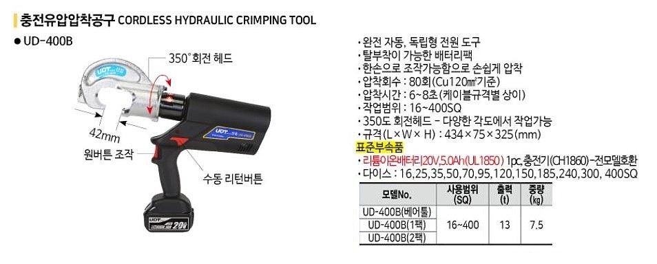 충전 유압 압착기 (UD-400B)_상세페이지